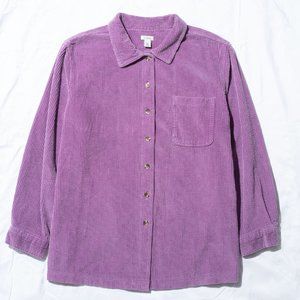 Vintage Lavender corduroy L.L Bean Button up
